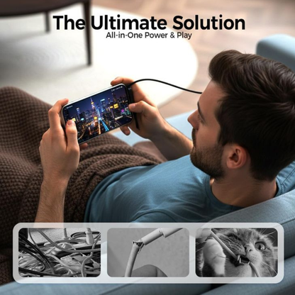 240W Ultra-Fast USB-C Charging Cable with Built-in Foldable Stand
