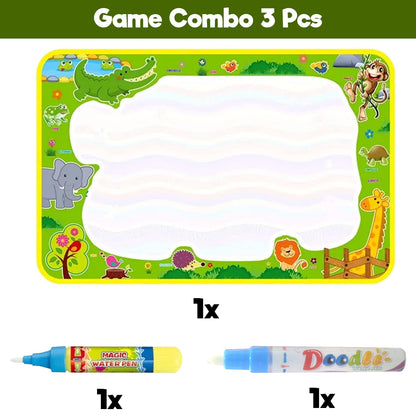 Water Doodle Mat for Kids With 2 Pens (70cm x 50cm)