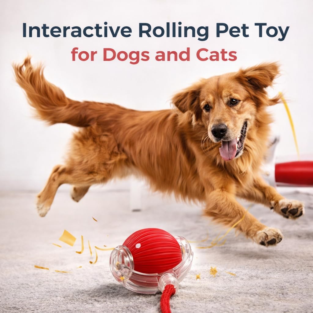 Rolling Fun Ball – Smart Interactive Pet Toy for Dogs & Cats
