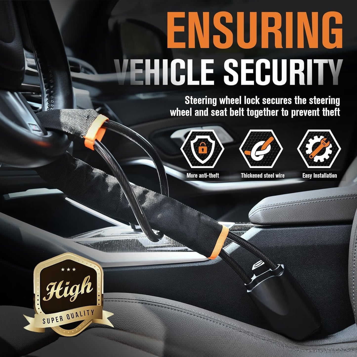 SteerShield™ Anti-Theft Chain Steering Lock