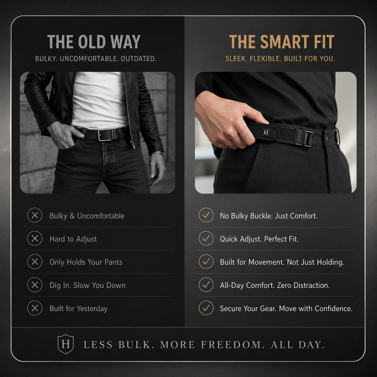 ZeroBuckle™ Tactical Elastic Belt (Pack of 2)