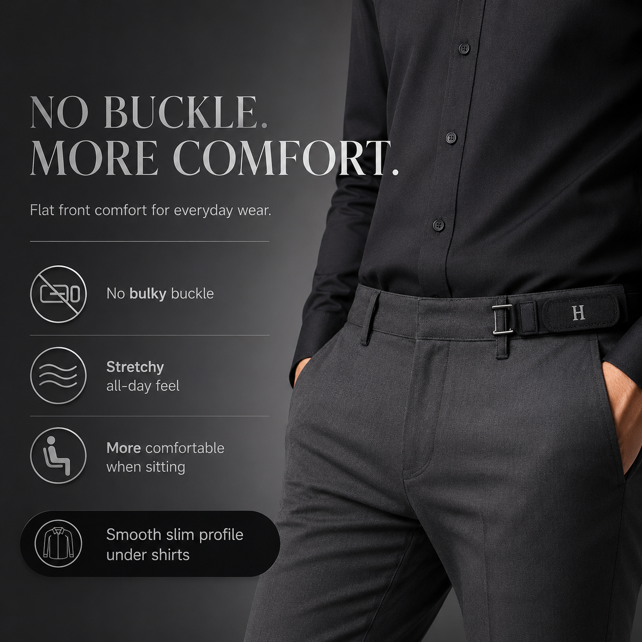 ZeroBuckle™ Tactical Elastic Belt (Pack of 2)