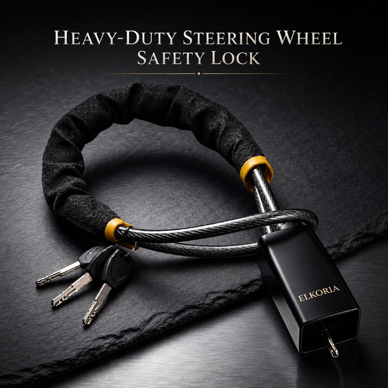 SteerShield™ Heavy-Duty Steering Wheel Safety Lock