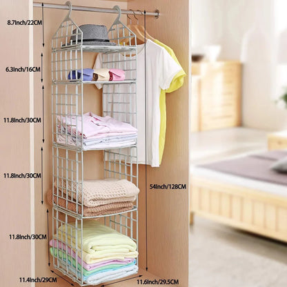 5 Layer Folding Clothes Storage Hanging Organizer