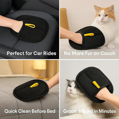 2-in-1 Pet Grooming and Hair Removal Gloves