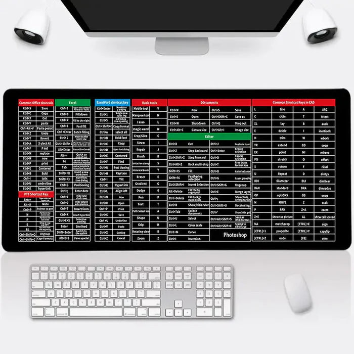 Anti-Slip Keyboard Shortcut Mat (80cm x 30cm)