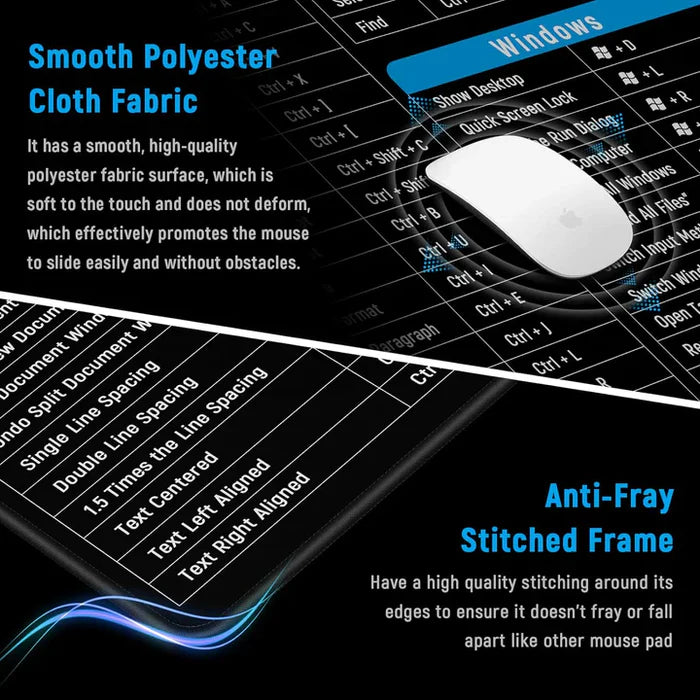 Anti-Slip Keyboard Shortcut Mat (80cm x 30cm)